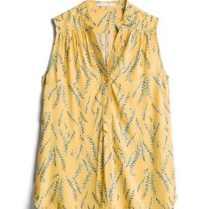 Split neck floral top